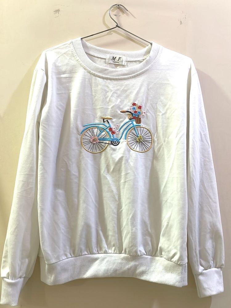 Embroidered Bike Sweatshirt