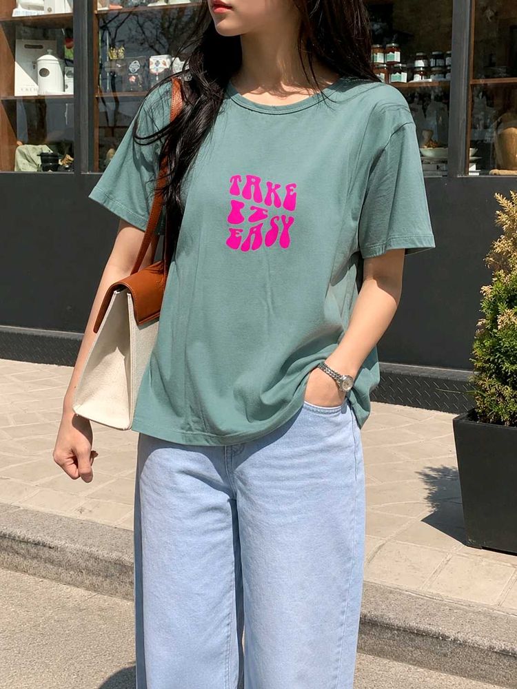 Retro "Take Easy" Graphic Tee