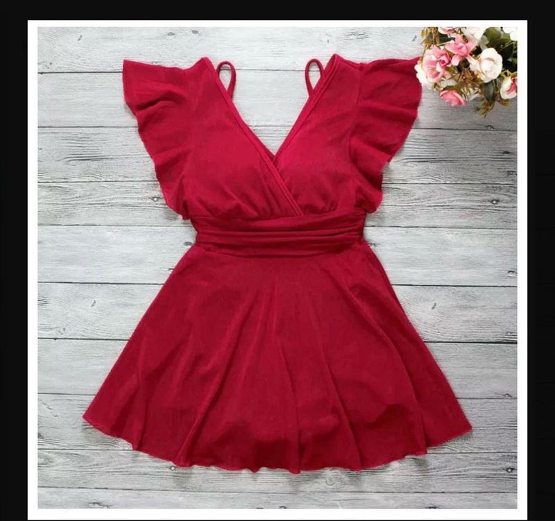 Soneva Red Swim Suit Dress