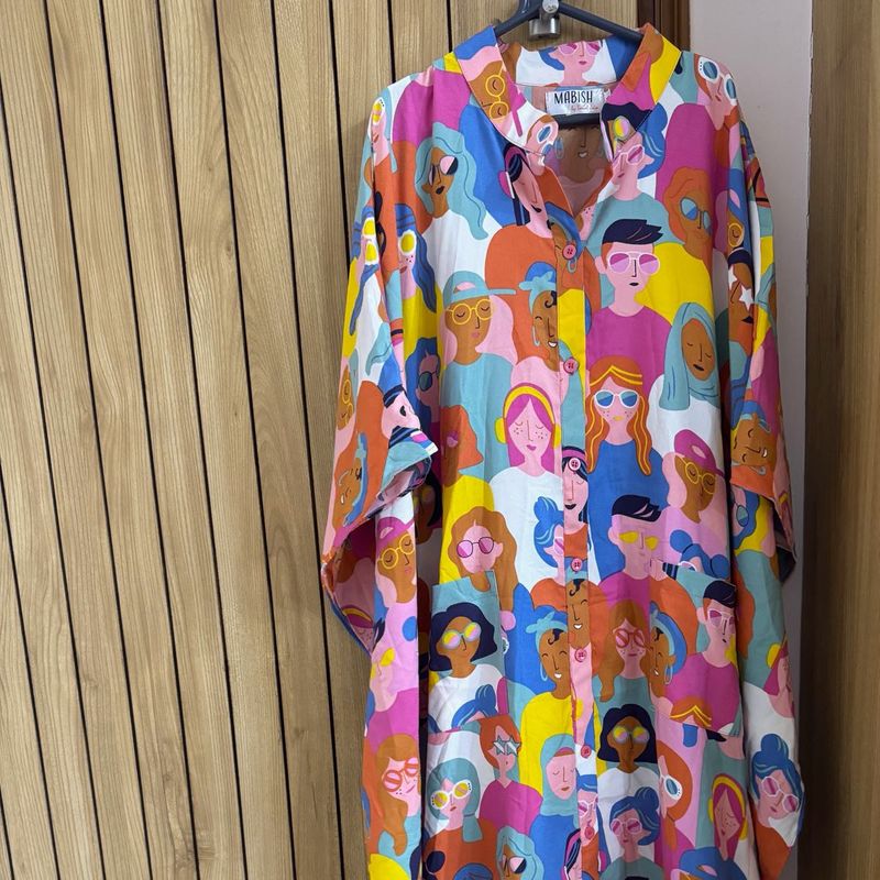 New Print Kaftan Pocket Dress (buy1get1)
