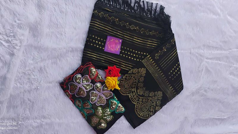 Coins 2950❌1800✅ Completely New Geogette Saree