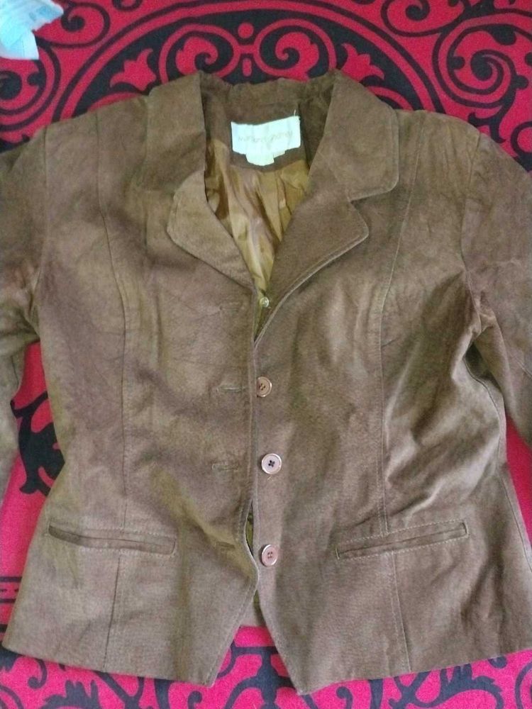 34.Brown Suede Blazer
