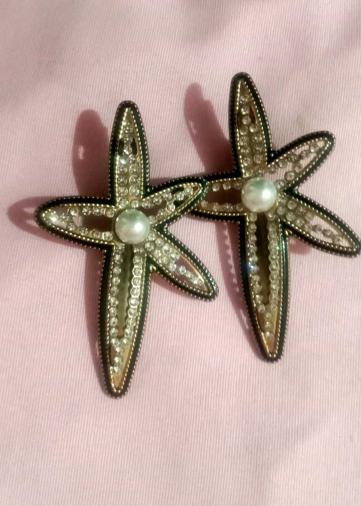Starfish Rhinestone Earrings