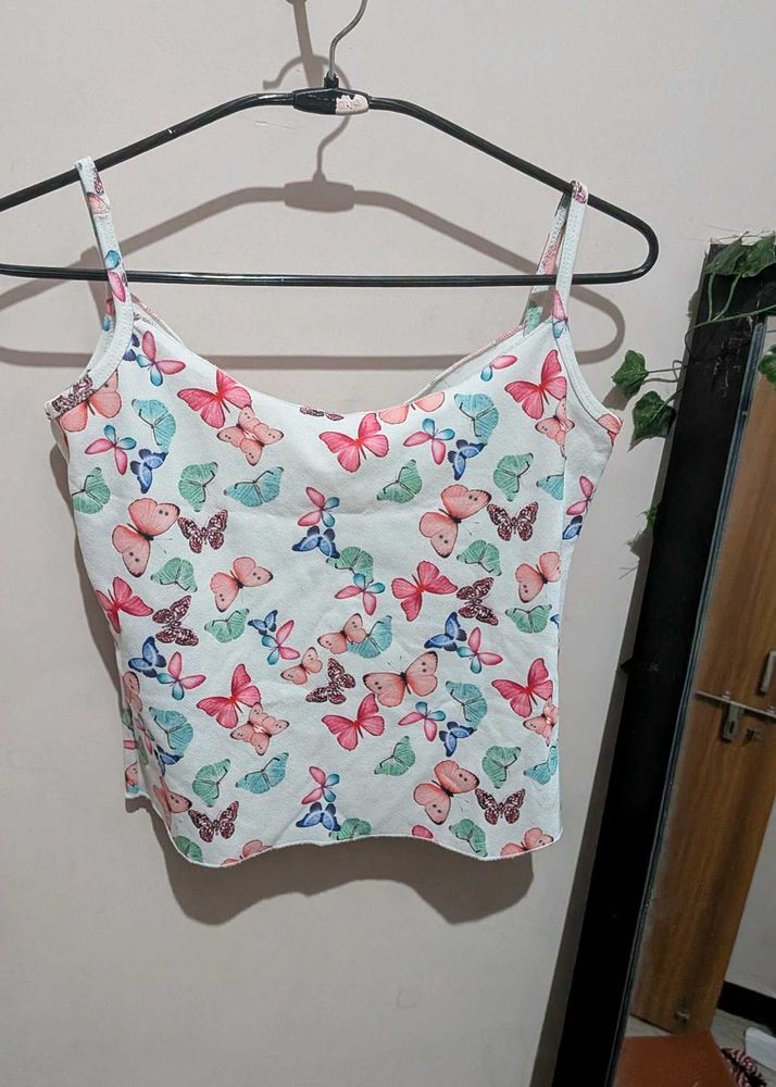 Cute Butterfly Print Cami Top