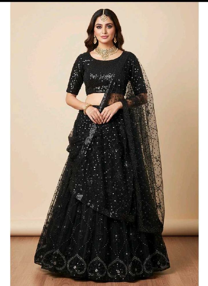 Beautiful Black Heavy Wedding Lehnga