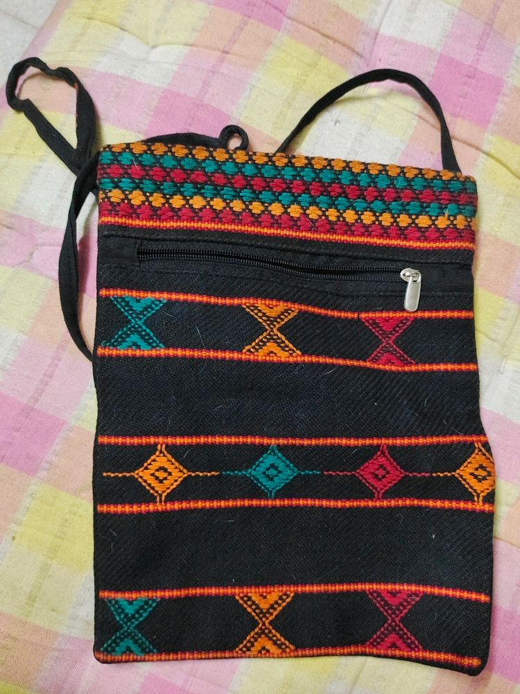 Almost New|Preloved|Gifted Assamese Sling Bag For Mobile, Purse, Specs|