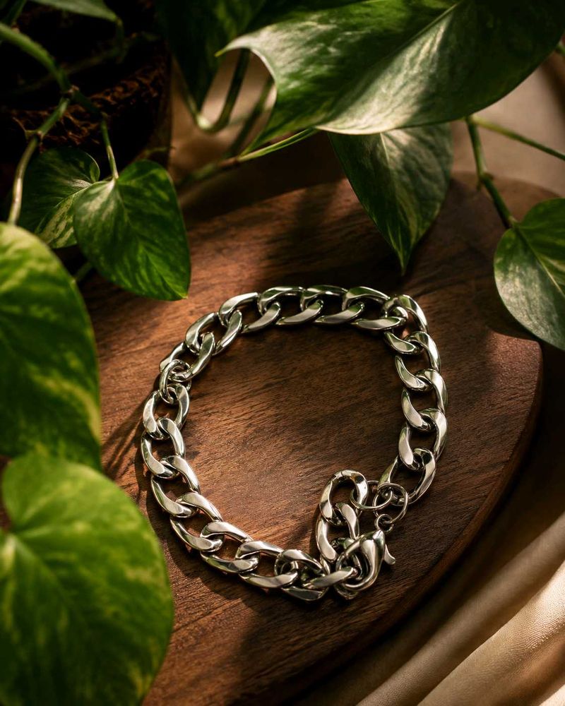 Chunky Silver Chain Bracelet(Anti-tarnish)
