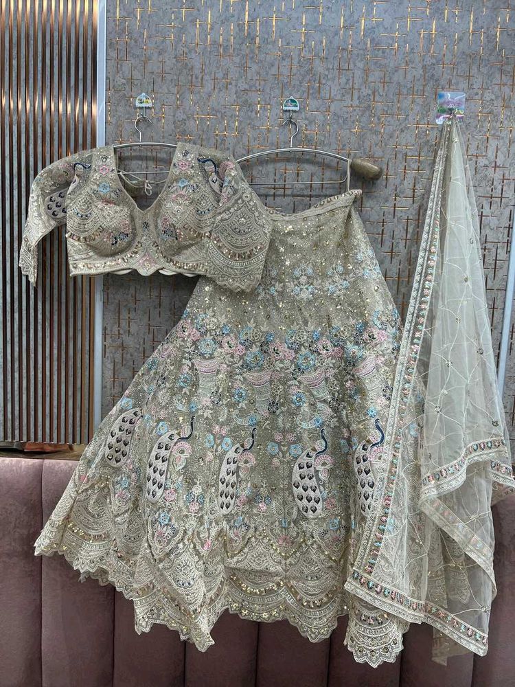 Embellished Peacock Lehenga Choli Set