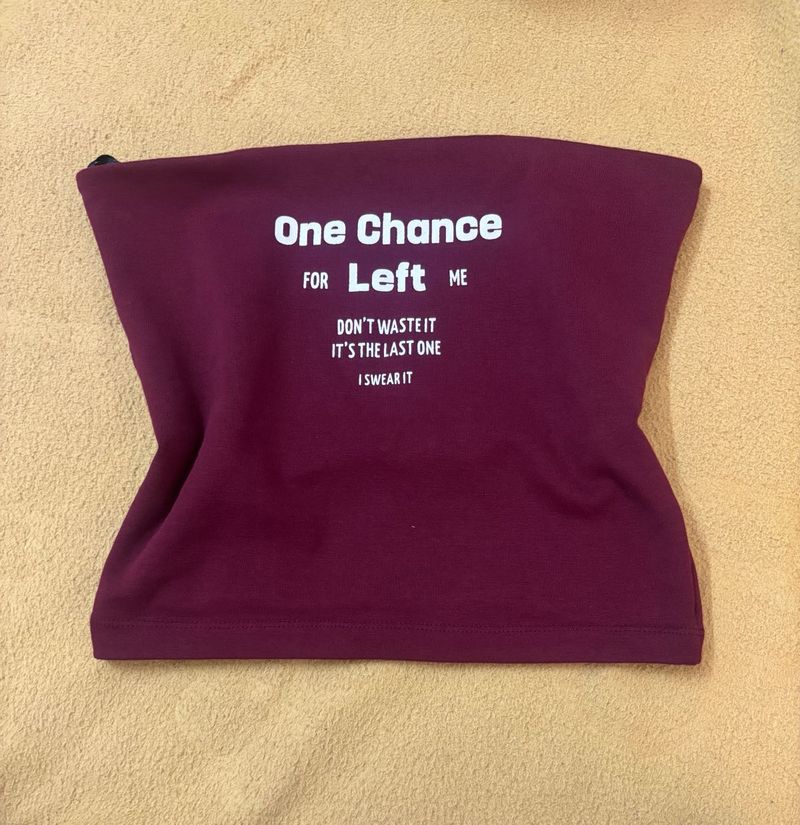 Burgundy "One Chance" Tube Top
