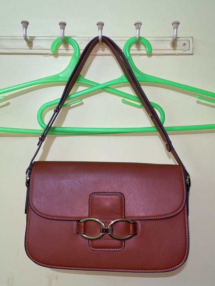 Mango Shoulder Bag Tan Color