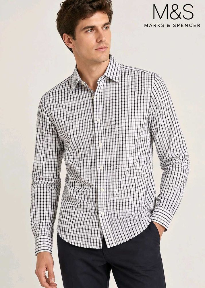 M&amp;S Checked Men's Shirt