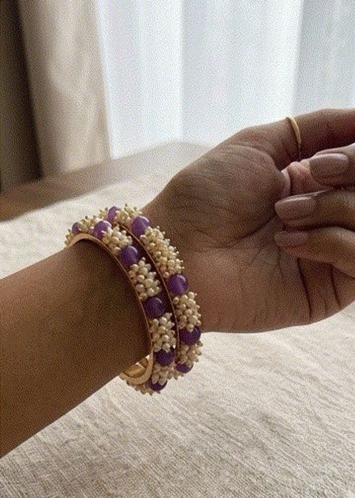 Elegant Beaded Bangles Set