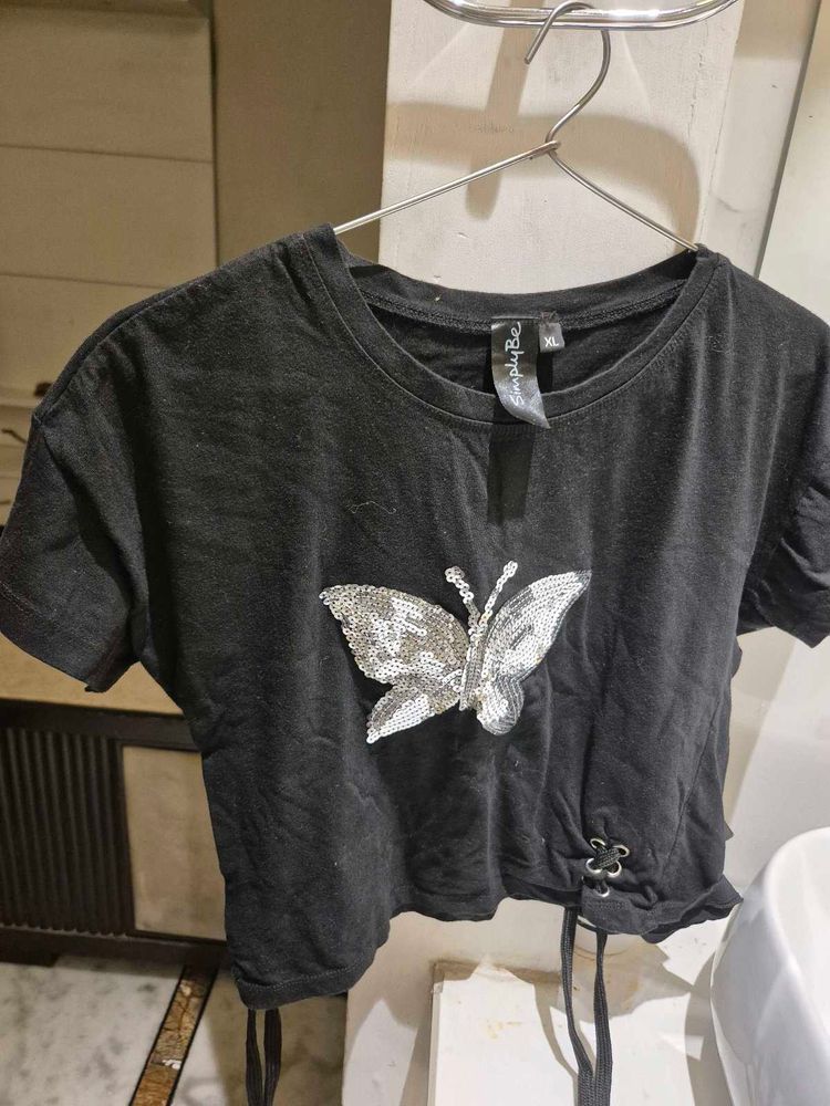 Crop Top Black Color