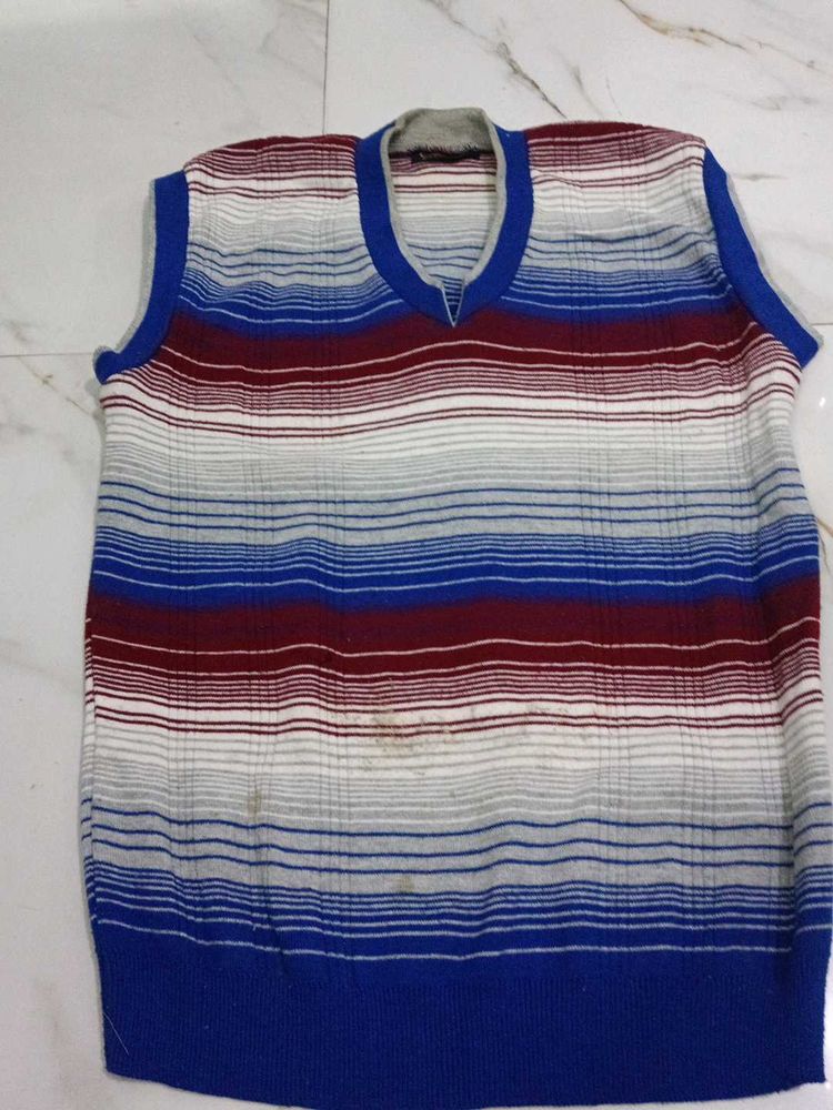 Striped Sleeveless Sweater