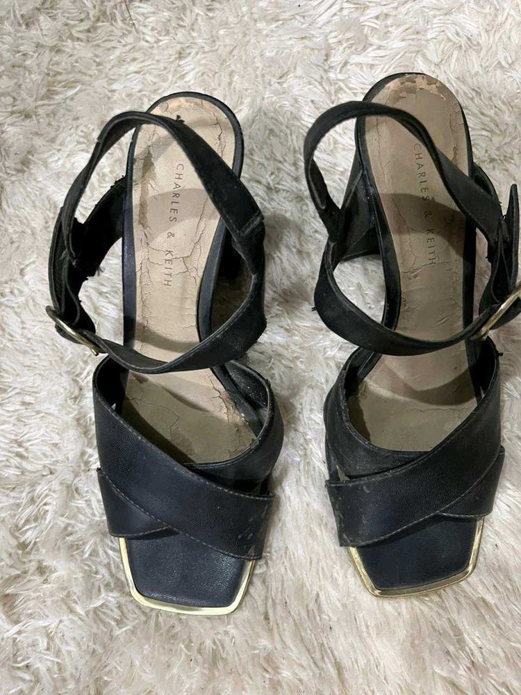Charles &amp; Keith Black Heels