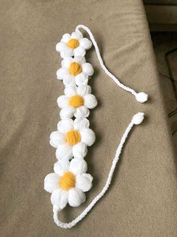 Daisy Crochet Headband - Handmade