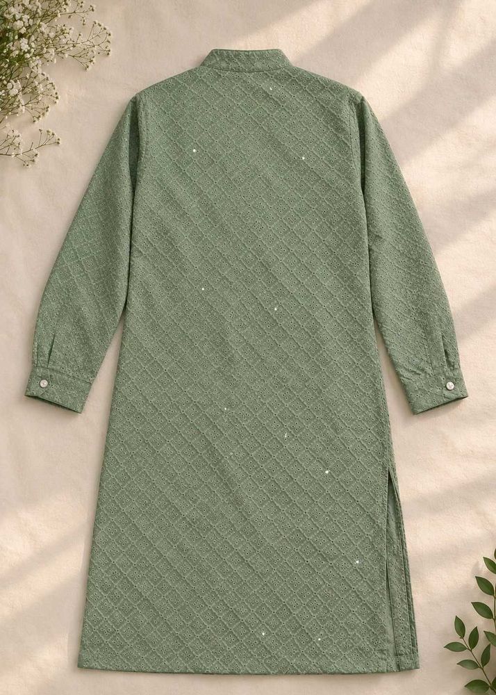 Elegant Green Embellished Kurta