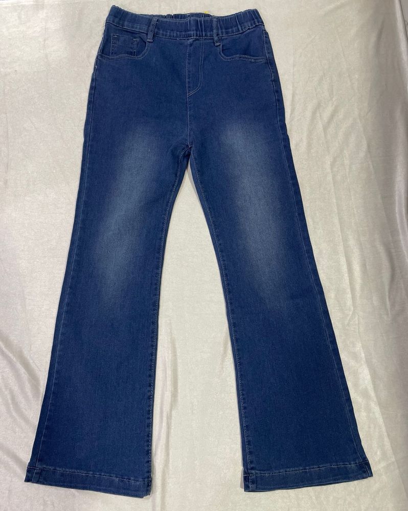 Classic Blue Denim Jeans - Flare Cut