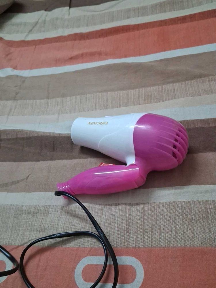 Pink and White Hair Dryer
