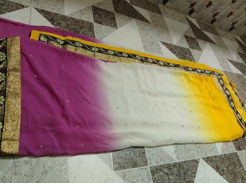 Beautiful Ombre Saree with Embellishments