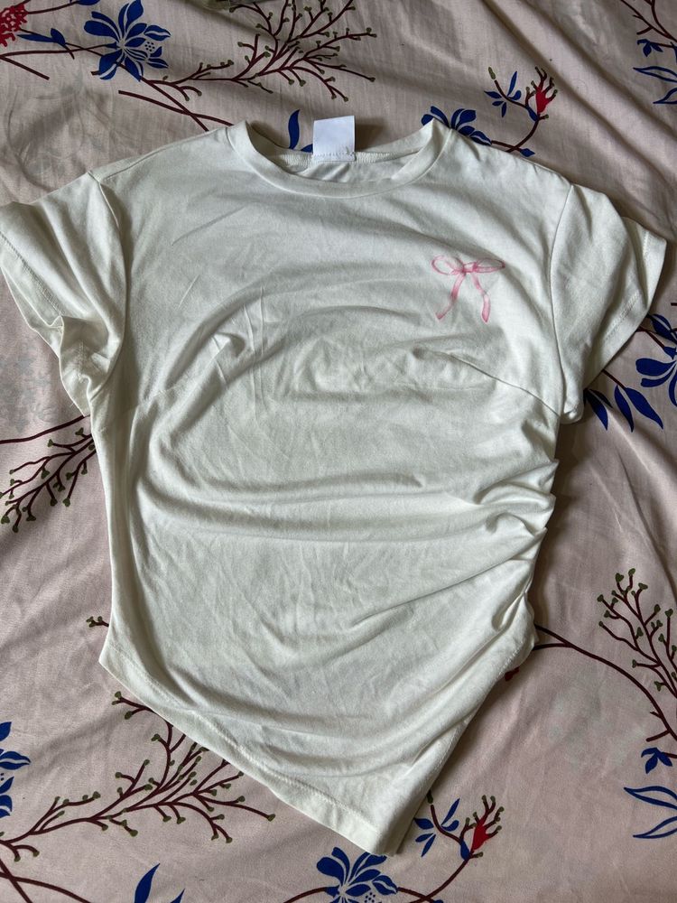 Cute Bow Detail T-Shirt
