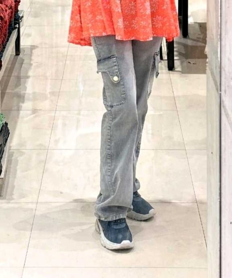 Stylish Grey Cargo Pants