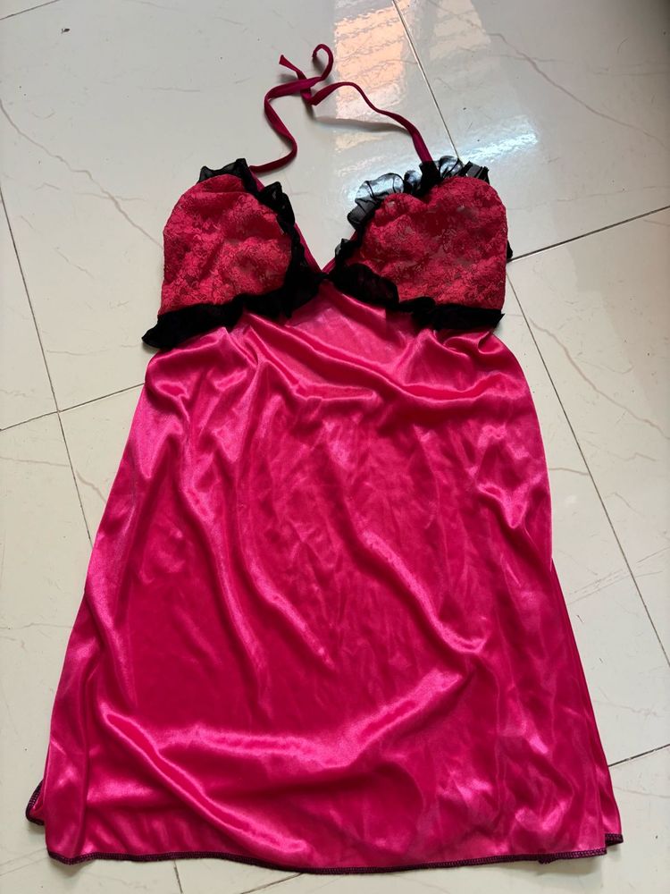 Satin mini night gown