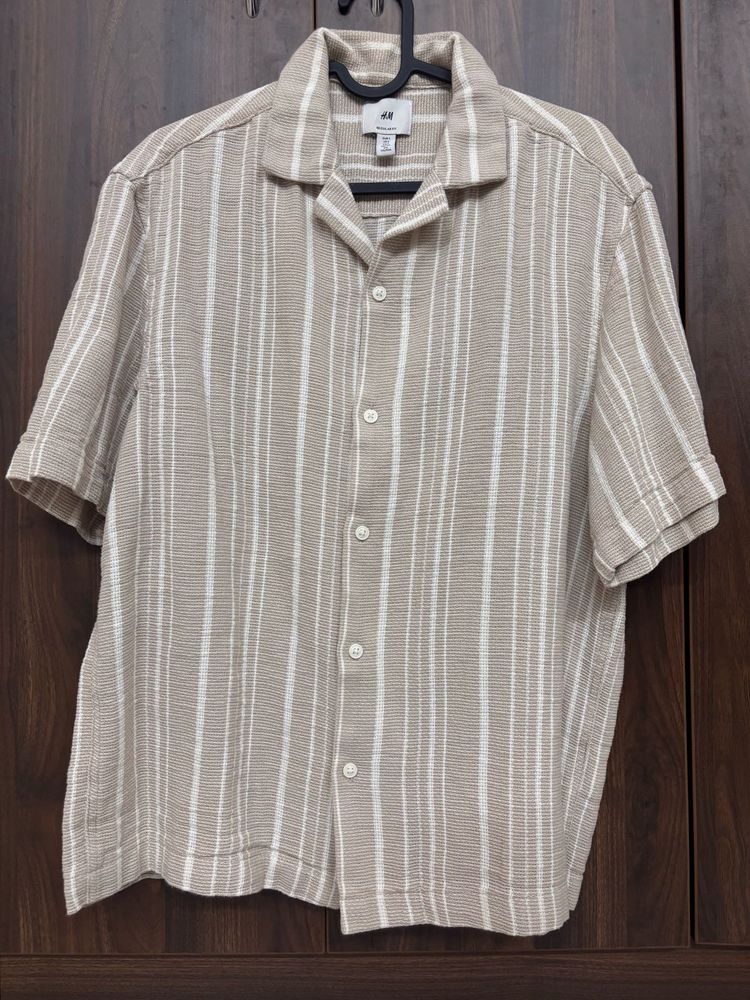 Men's Striped Short Sleeve Shirt