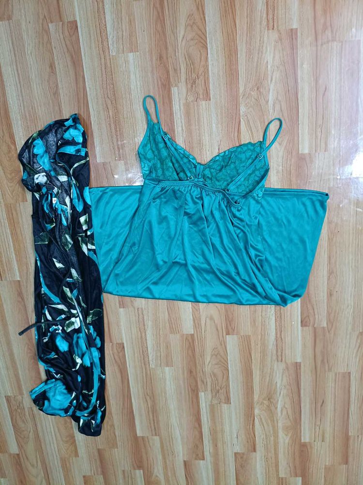 Silky Green Nightsuit