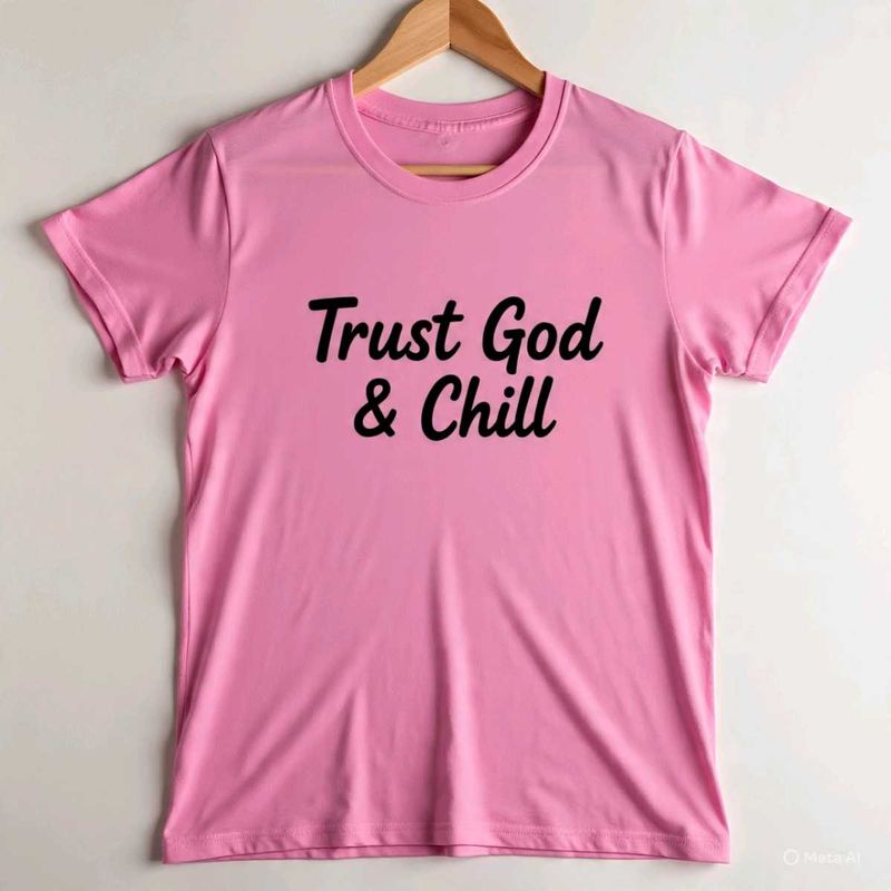 Pink "Trust God &amp; Chill" T-Shirt