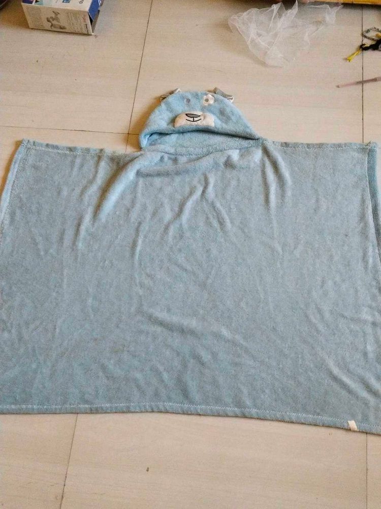 Cute Hooded Baby Towel Poncho