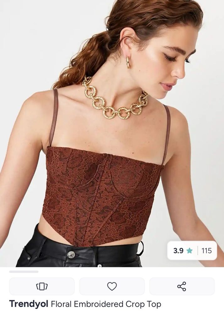 Brown corset top
