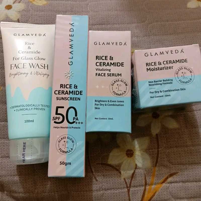 Glamveda Rice &amp; Ceramide Skincare Set
