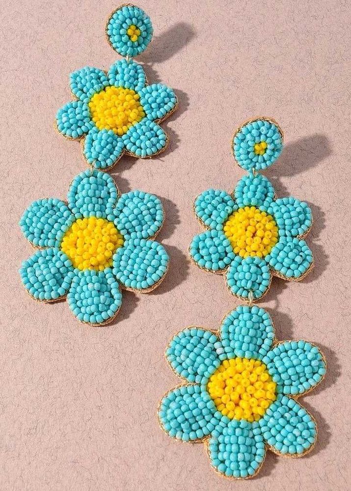 Flower Beaded Earrings🌺