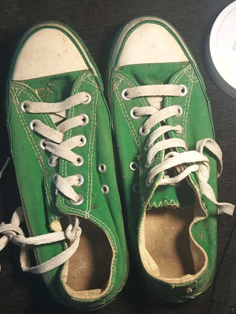 Green Canvas Sneakers