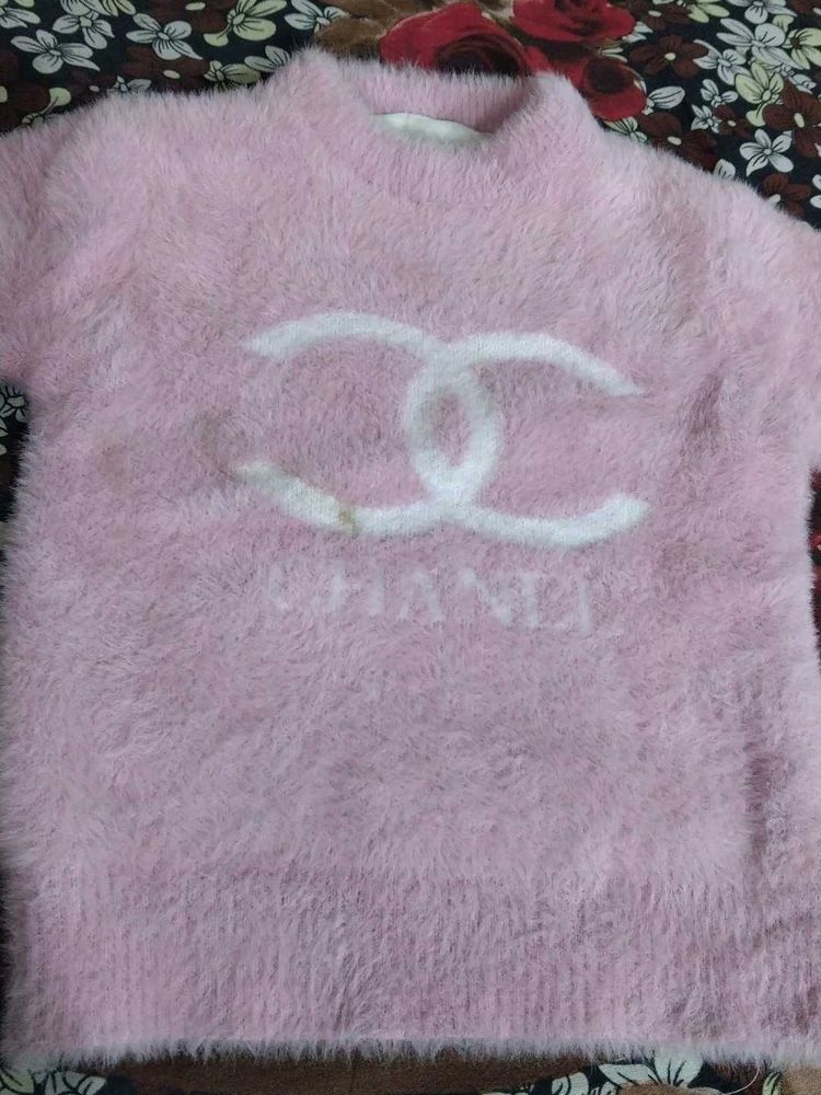 Pink Fuzzy Sweater