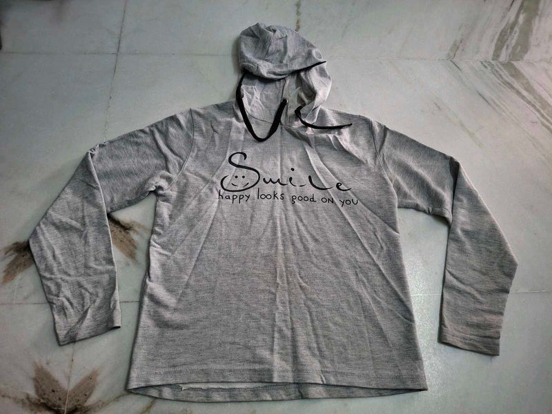 Grey Smile Hoodie