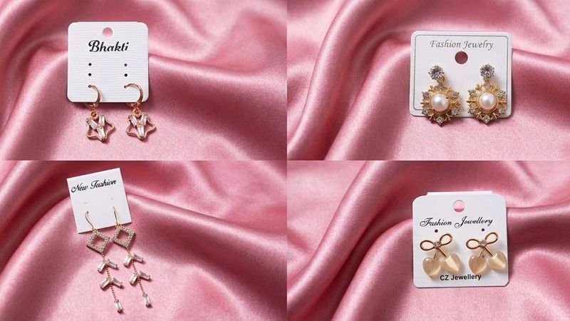 Set of 4 Fashionable Earrings