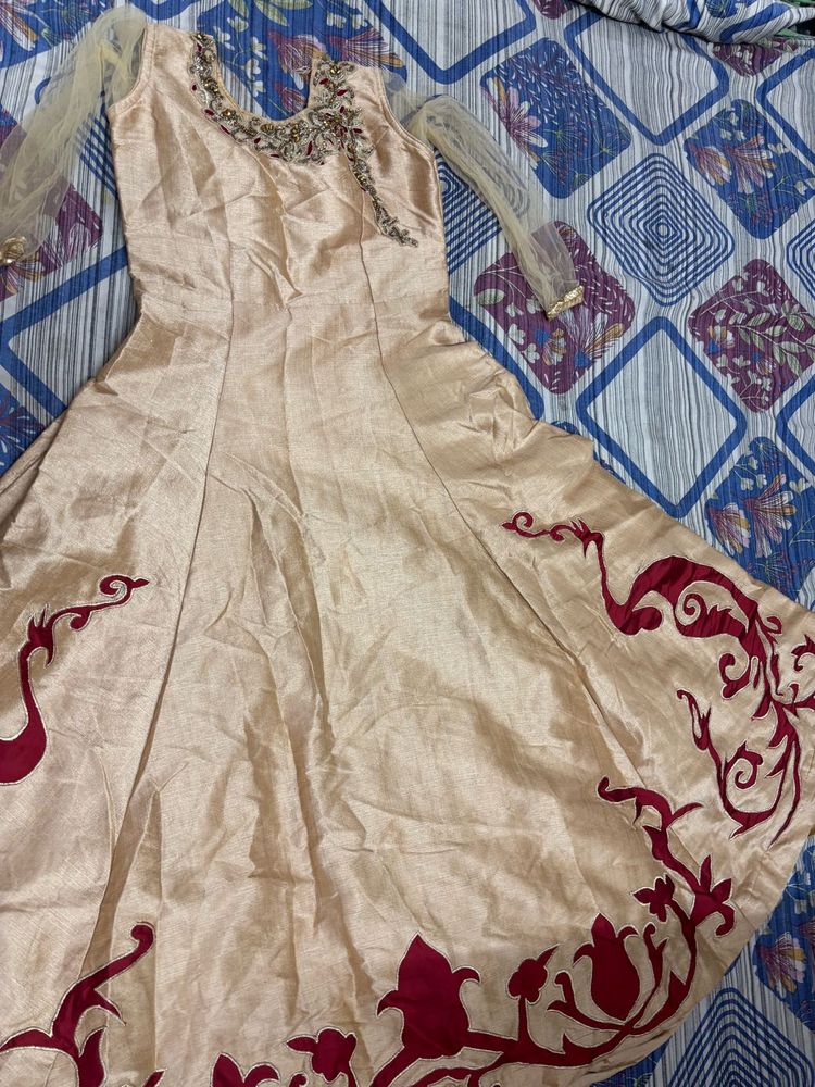 Elegant Embroidered Ethnic Gown