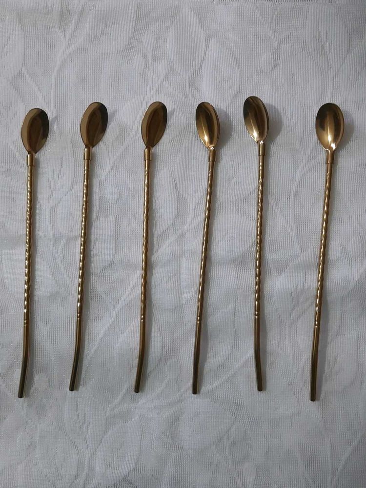 Six Long Golden Spoons