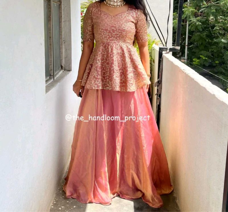 Stunning Peplum Lehenga Choli Set