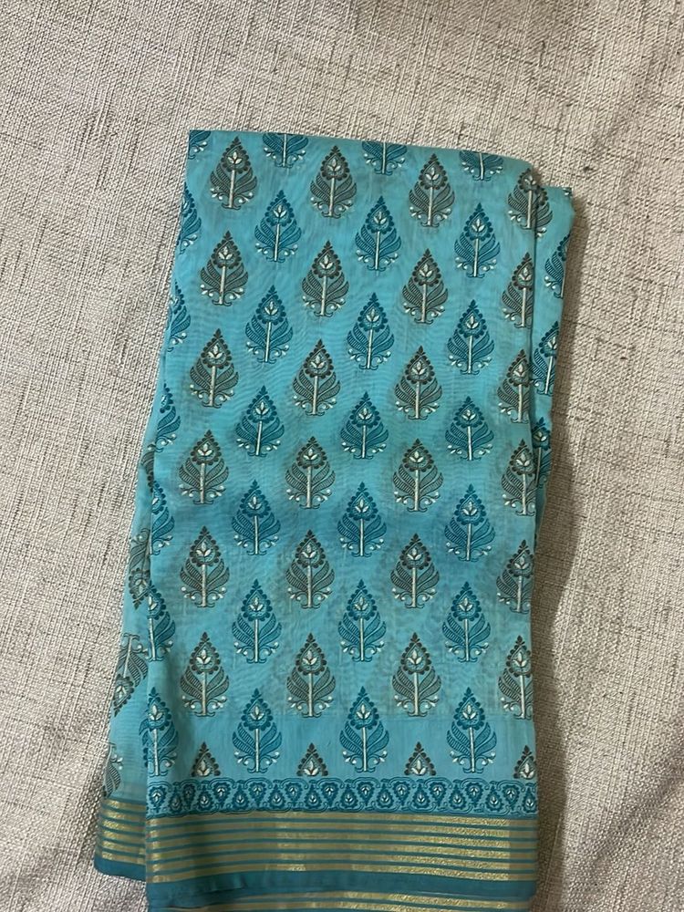 Leaf Print Saree