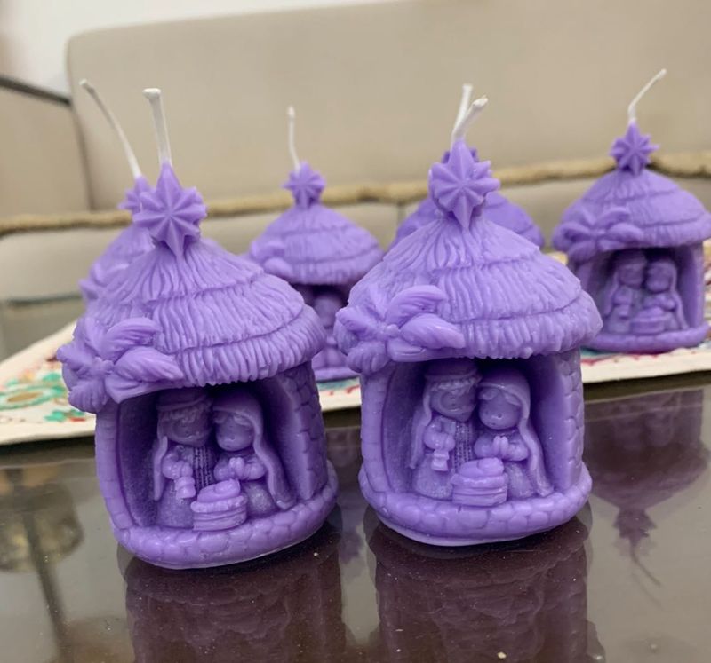 Handmade Nativity Scene Candles