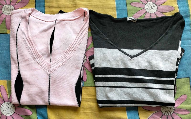 Stylish V-Neck t shirt set of 2