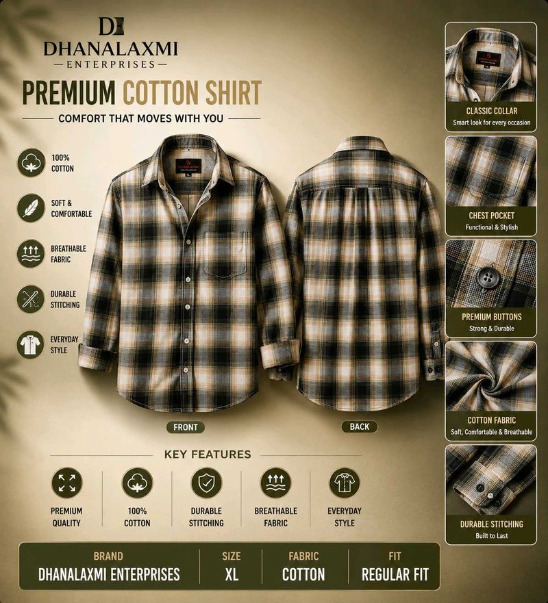 Premium Cotton Plaid Shirt