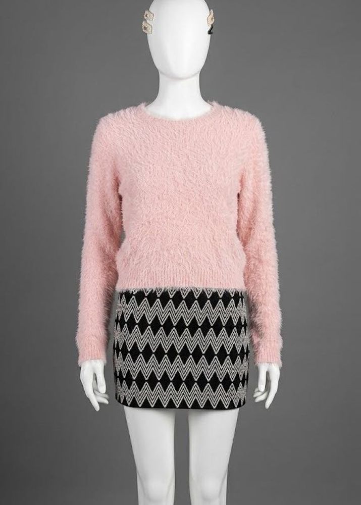 Cute Pink Fuzzy Sweater