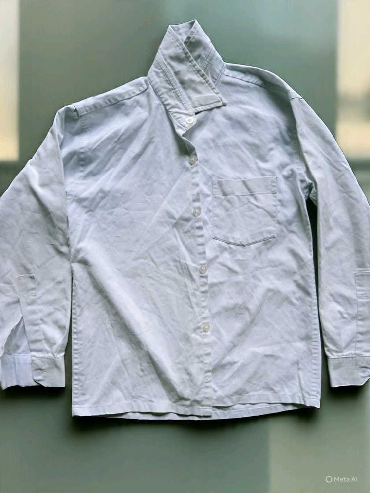 White Long Sleeve School Uniform Shirt