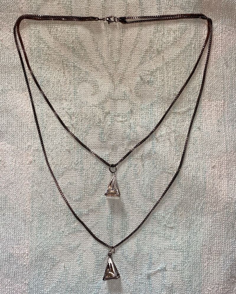 Layered Geometric Pendant Necklace