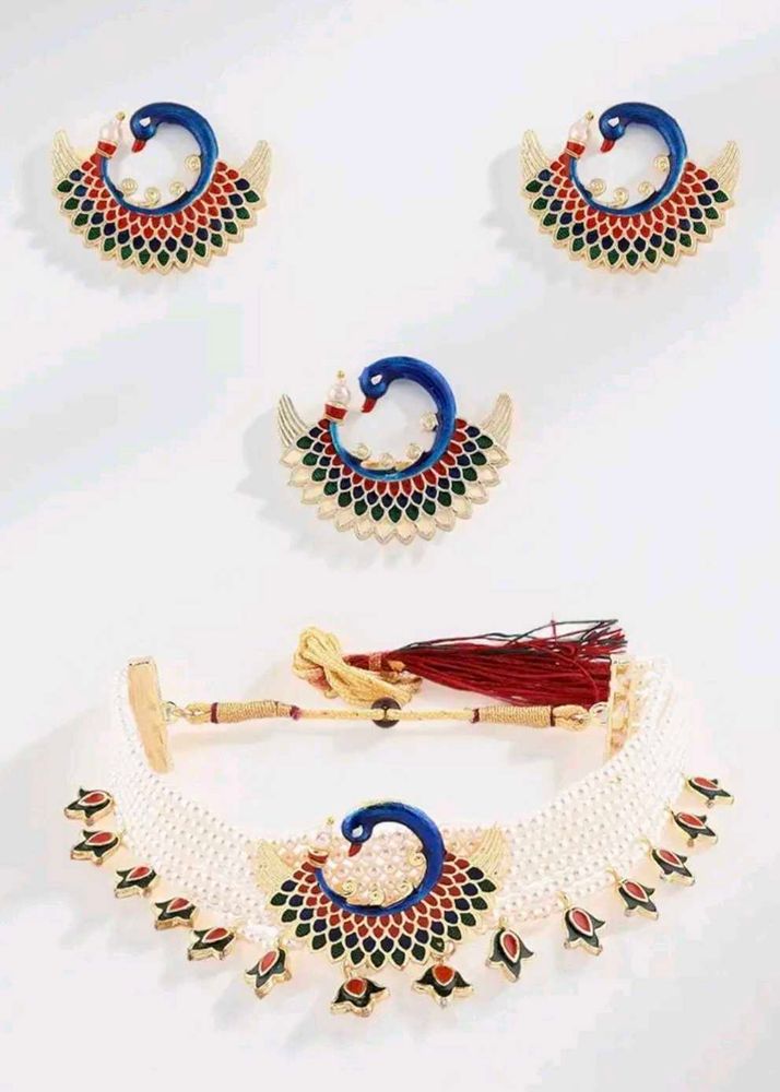 Peacock Design Jewellery Set