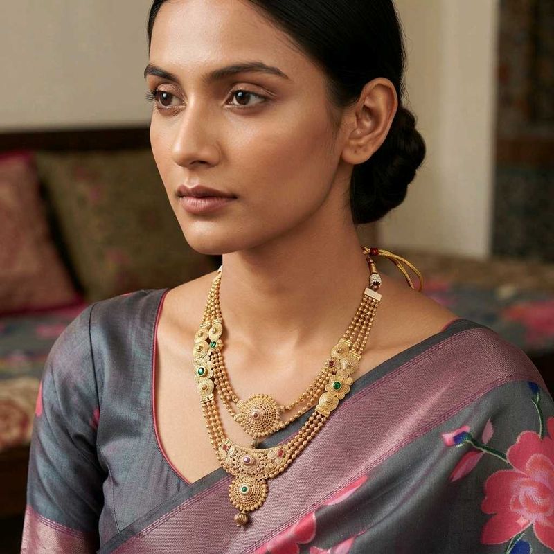 Exquisite Gold-Plated Layered Necklace Set